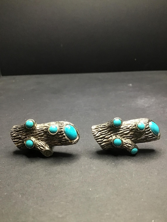 Vintage ST Labre Silver tone Cufflinks