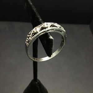 Vintage Sterling Silver and CZ Avon Ring