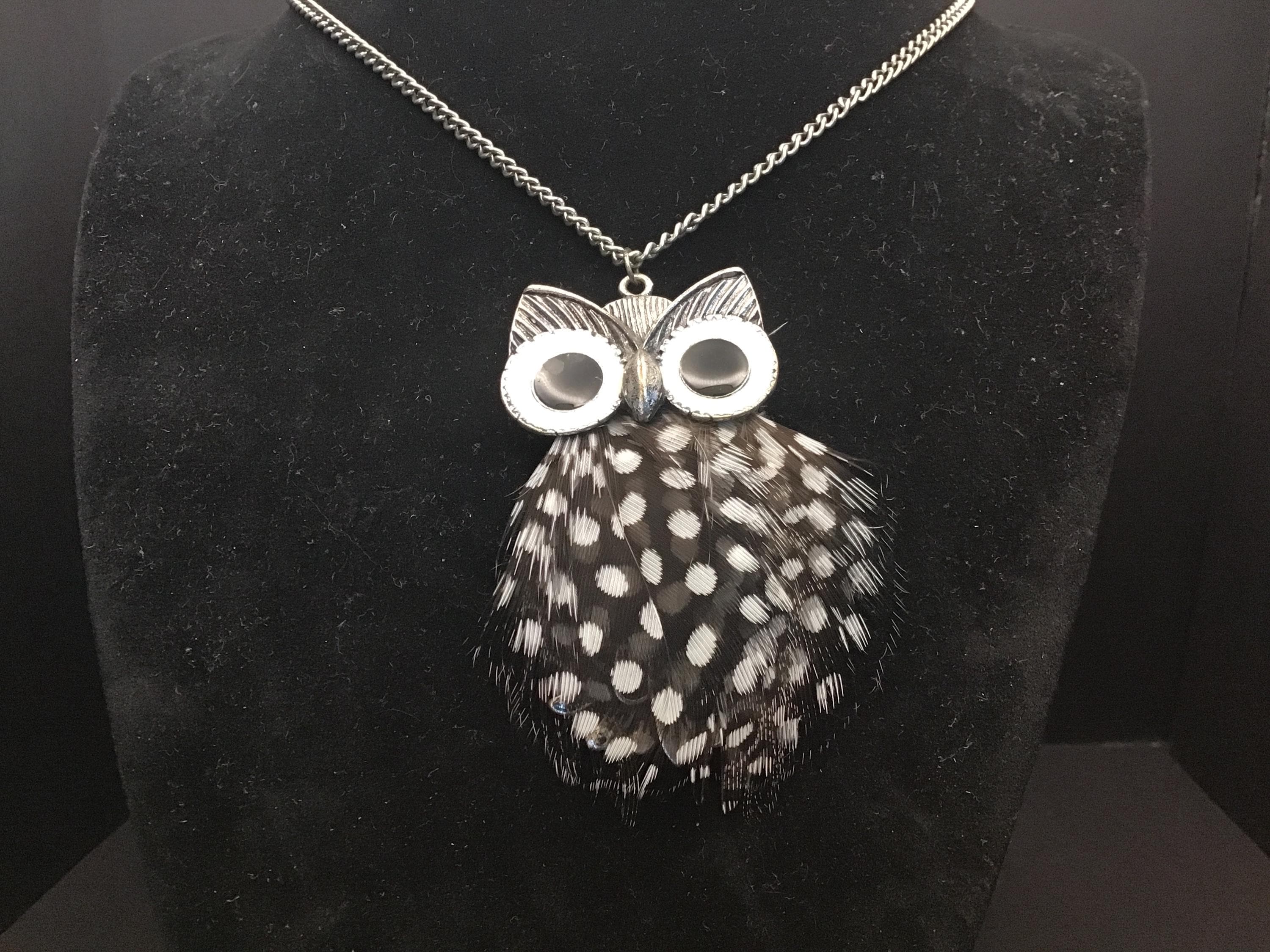 Vintage Owl Pendant Necklace