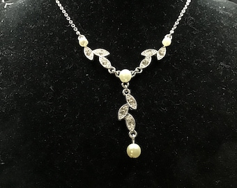 Vintage Silver tone Avon Necklace and Earrings