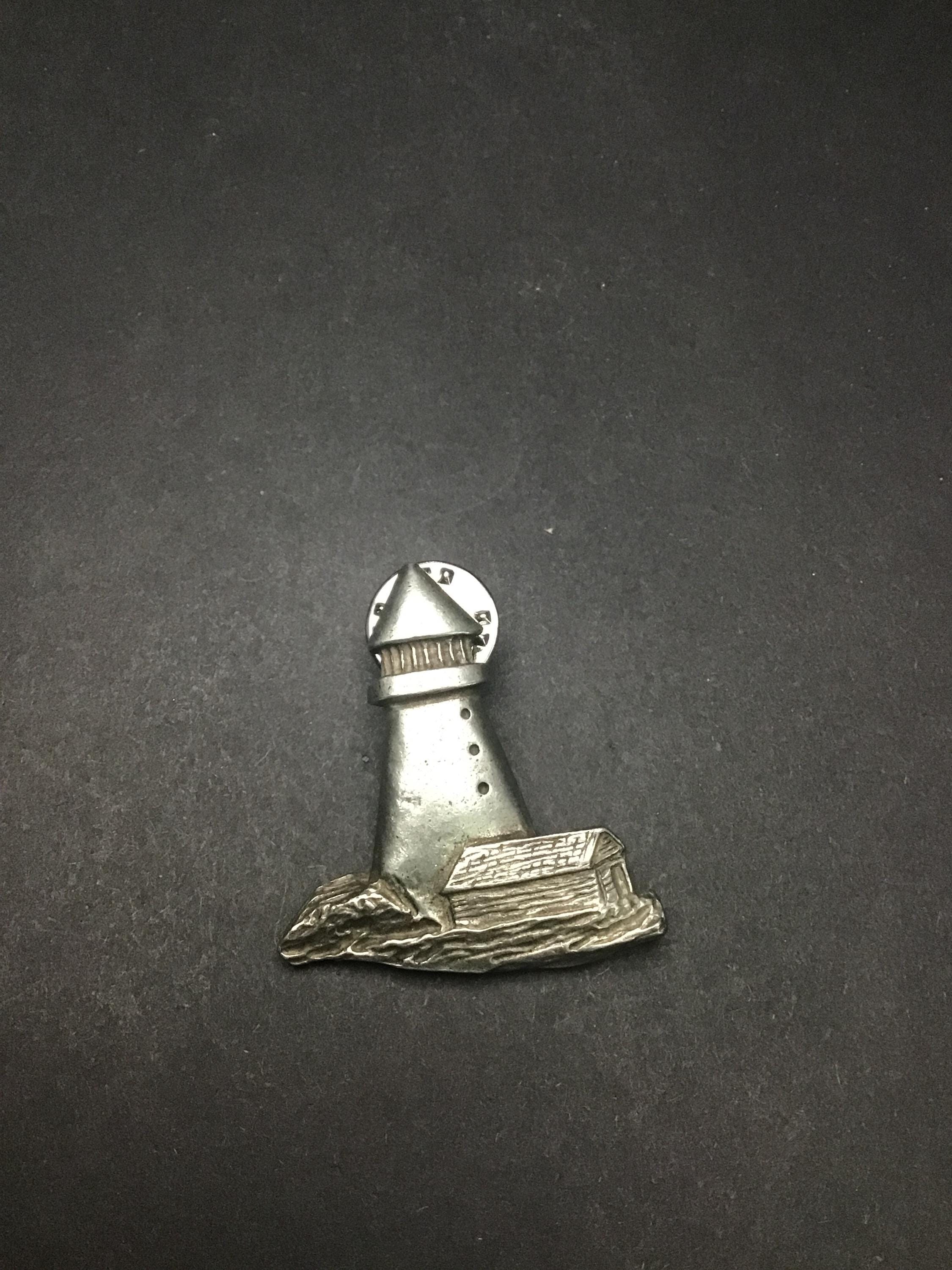 Vintage Silver tone lighthouse Pin