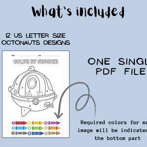 Color by Numbers With the Octonauts - Etsy