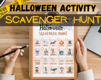 Halloween Scavenger hunt Activity pack