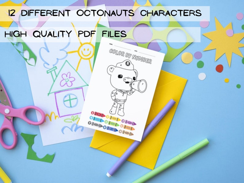 Color by Numbers With the Octonauts - Etsy