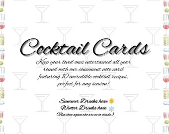 Digital Download 10 Classic Cocktail Recipes: Mixology Made Easy, Summer Cocktails, Party Ready Recipes