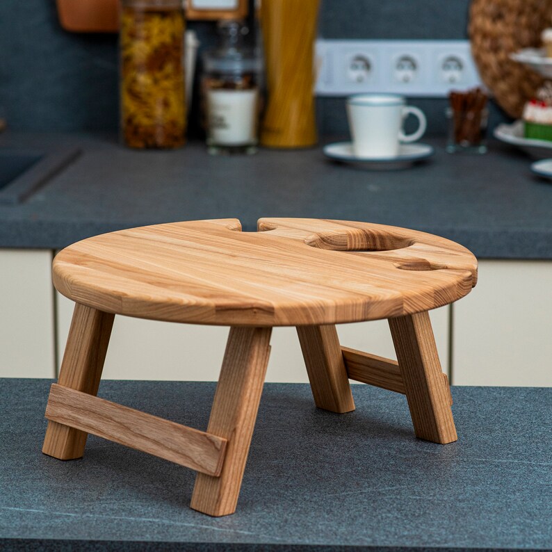 Wine Picnic Table Cheese Board Wooden Charcuterie Outdoor Entertaining