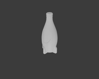 Nuka Cola Water Bottle STL Fallout STL Files for 3D Printing (not reccomended to leave soda, orange juice, or corrosive fluids in bottle)