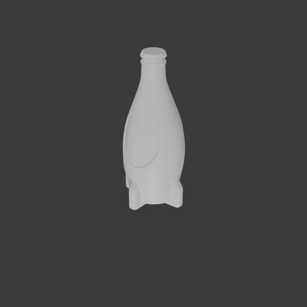 Nuka Cola Water Bottle STL Fallout STL Files for 3D Printing (not reccomended to leave soda, orange juice, or corrosive fluids in bottle)