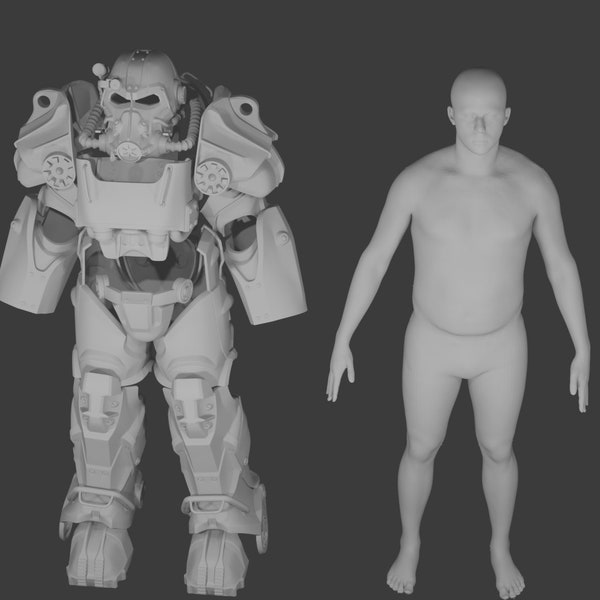 T-60 Power Armor Full Set STL Files for 3D Printing