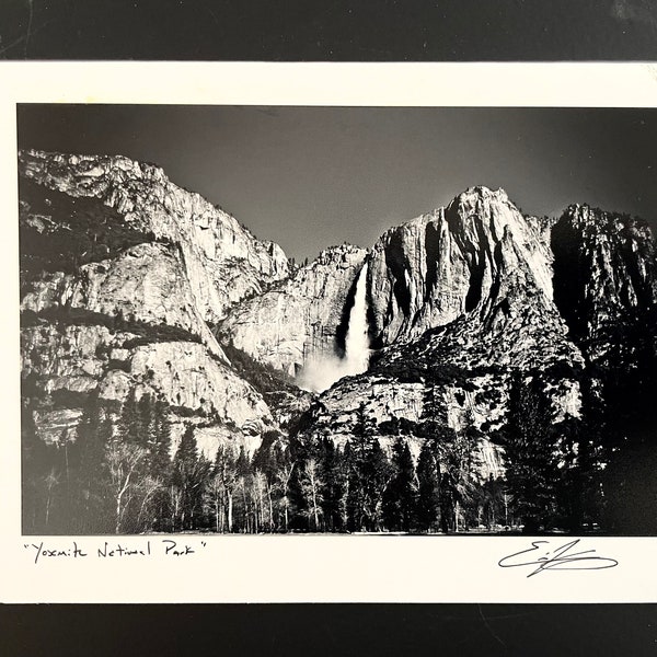 Nature Photo Greeting Card Blank -With Envelope - Photo Note Cards -5x7 Greeting Cards Handmade, Black and white, "Yosemite National Park"