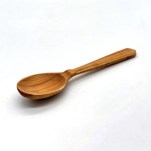 Handmade Cherry Wood Spoon | 26cm Wooden Cooking Spoon | Eco-Friendly Kitchen Utensil | Rustic Serving Spoon | Gift for Chefs & Home Cooks