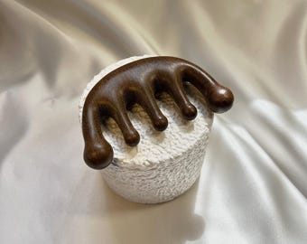 Handmade Sandalwood Gua Sha Comb Scraper | Wooden Gua Sha Massager for Face & Body | Massage Tool for Tension Relief  | Body Care Accessory