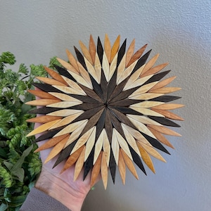 Houten onderzetter, hittebestendig pad, natuurlijke haagbeukonderzetter, handgemaakte pannenstandaard, milieuvriendelijk keukenaccessoire