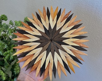 Salvamanteles de madera, posavasos resistente al calor, posavasos de carpe natural, soporte para ollas hecho a mano, accesorio de cocina ecológico