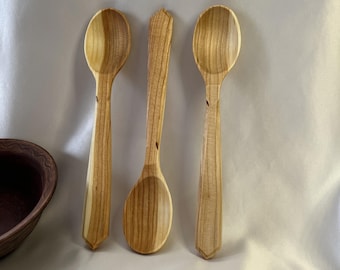 Handmade Cherry Wood Spoon, Wooden Cooking Spoon, Eco-Friendly Kitchen Utensil, Rustic Serving Spoon, Gift for Chefs & Home Cooks