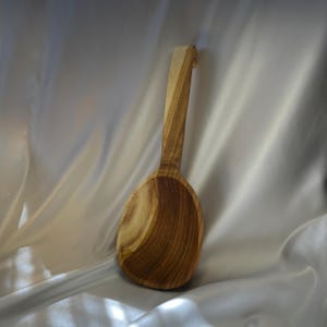 Cherry Wooden Sauna Ladle 400ml, Handmade Wood Bath Scoop for Steam Room, Finnish Sauna Accessory, Water Scoop for Spa, Sauna lovers Gift