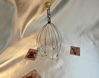 Hoofdmassage spin | Hoofdmassageapparaat | Hoofdhuidmassagehulpmiddel voor stressverlichting en ontspanning | Handmatig tintelend massageapparaat | Perfect cadeau