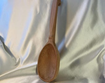 Louche de sauna en bois de hêtre faite main, cuillère naturelle à long manche pour hammams et bains à remous, cadeau rustique pour les amateurs de sauna