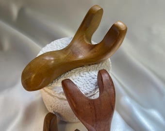 Handheld Wooden Massager, Shiatsu Neck & Back Massager, Beech Wood Massage Tool, Trigger Point Body Massager