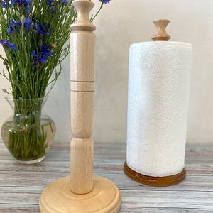 Suporte de madeira para toalhas de papel, suporte para rolo de cozinha, tamanho 31x12 cm (12,2x4,7 polegadas)