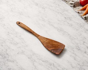 Acacia Wooden Spatula, Natural Kitchen Turner for Non-Stick Cookware