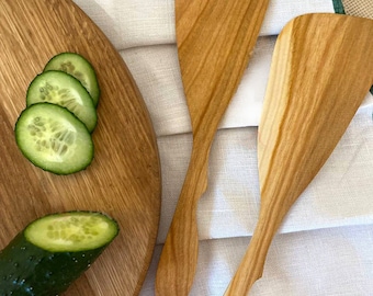Wooden cooking utensils, spatula, for turning food, premium wood, Beech wood