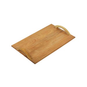 Wooden serving tray with handles, Oak breakfast tray, Rustic coffee tray, Bed tray for food and drinks, Unique Birthday Gift