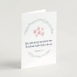 Tarjeta de felicitación El Señor te bendiga (Tranquila)