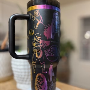 40oz Space Inspired Tumbler with Handle & Straw, Gift For Him, Gift For Her, Personalized Gifts, Bridesmaid Tumbler,40oz tumbler cup