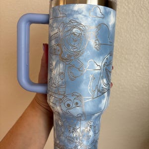 40oz “Toy Friends” Engraved Tumbler, Gifts for him, Gift For Her, Personalized Gifts, Tumbler with handle and straw