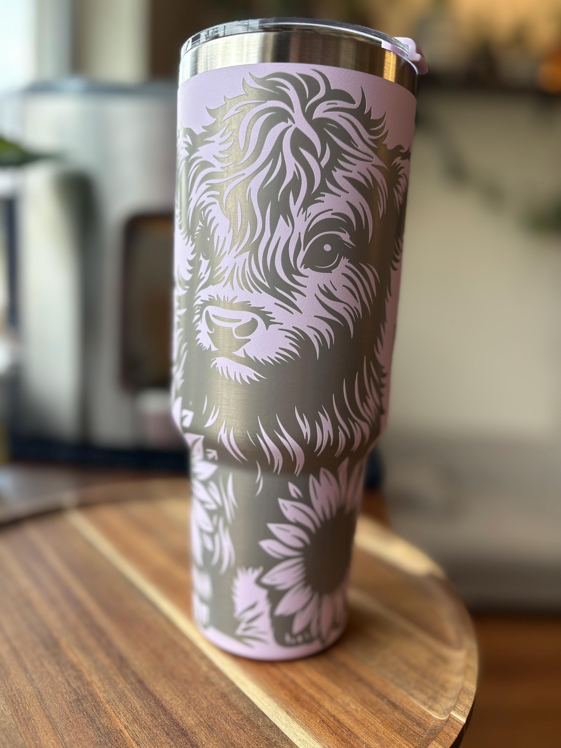Tasse Stanley 40 Oz Vache Des Highlands – Personnalisable, Multicolore