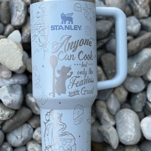 40oz Rat Chef, Engraved Tumbler with Handle & Straw, Castle Tumbler, Gift For Her, Villain Cup, 40oz tumbler cup, Waterbottle