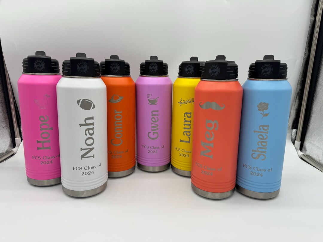 Custom Engraved Flip Top Water Bottle/ Engraved Water Bottle - Etsy