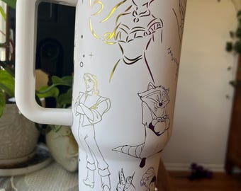 40oz Pocahontas Inspired Tumbler with Handle & Straw, Gift For Him, Gift For Her, Personalized Gifts, Bridesmaid Tumbler,40oz tumbler cup