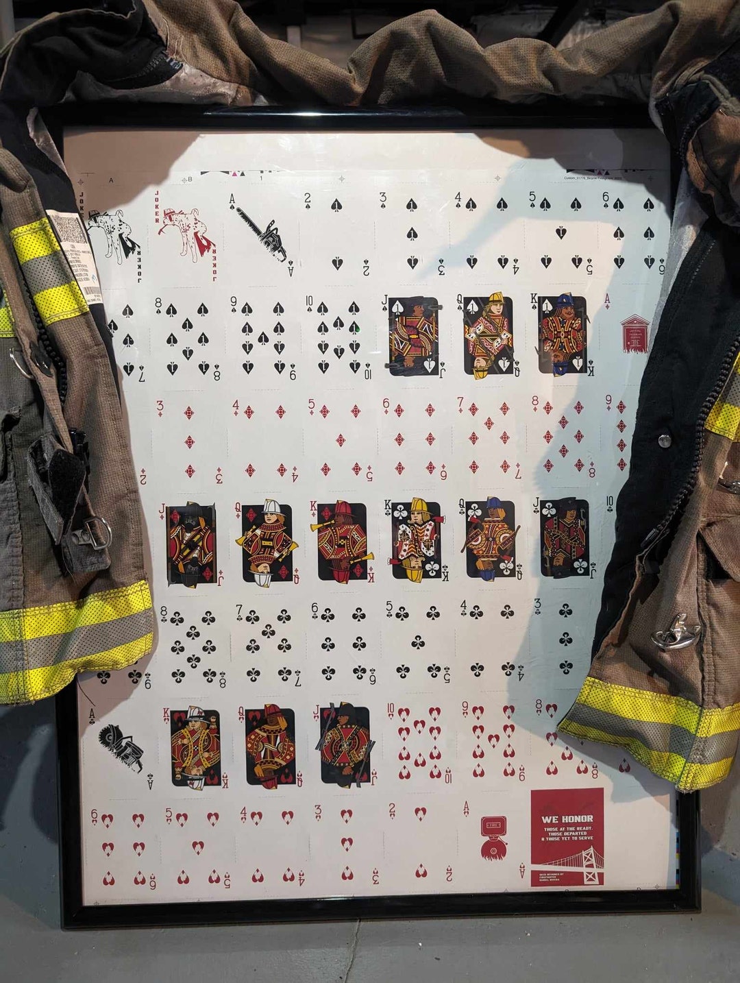 Tcard Firefighting Firefighters Playing Cards Uncut Sheet - Top Firefighter Gift - Man ...