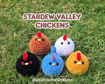Stardew Valley chicken plushies kawaii style