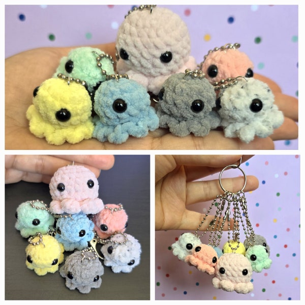 Mama and baby octo keychain | Mother's Day gift | crochet octopus plushie | amigurumi stuffed animal