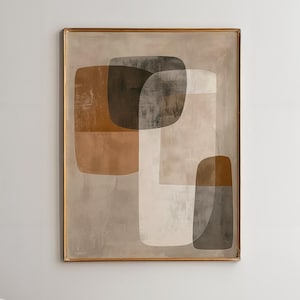 Japandi Print, Wabi Sabi Wall Art, Neutral Scandinavian Art, Minimalist Abstract Painting, Beige Tones, Modern Wall Decor, Digital Download