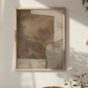 Textured Beige Wabi Sabi Wall Art. Neutral Modern Japandi Abstract ...