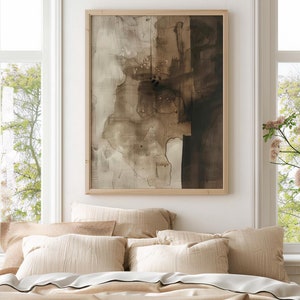 Wabi Sabi Wall Art, Japandi Design, Earthy Colors Print, Beige Abstract Art,  Brown Beige Textured Art, Modern Wall Art, Digital Download