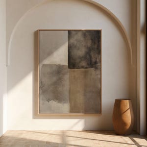 Wabi Sabi Wall Art, Japandi Design,  Minimalist Neutral Abstract Art, Earthy Textured Art, Beige Painting, Modern Wall Art, Digital Download