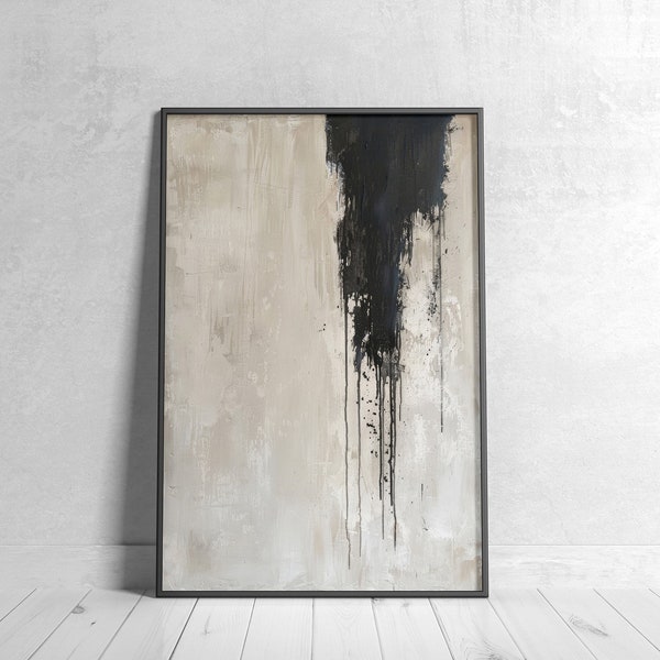 Wabi Sabi Abstract Painting, Abstract Oil Painting, Beige Print Wall Art, Minimalist Print, Beige Print, Modern Wall Decor, Digital Download