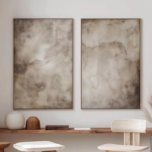 Wabi Sabi Wall Art, Set of 2, Beige Art, Organic Earthy Tones Print, Neutral Wall Decor, Japandi Design, Modern Wall Decor, Digital Download