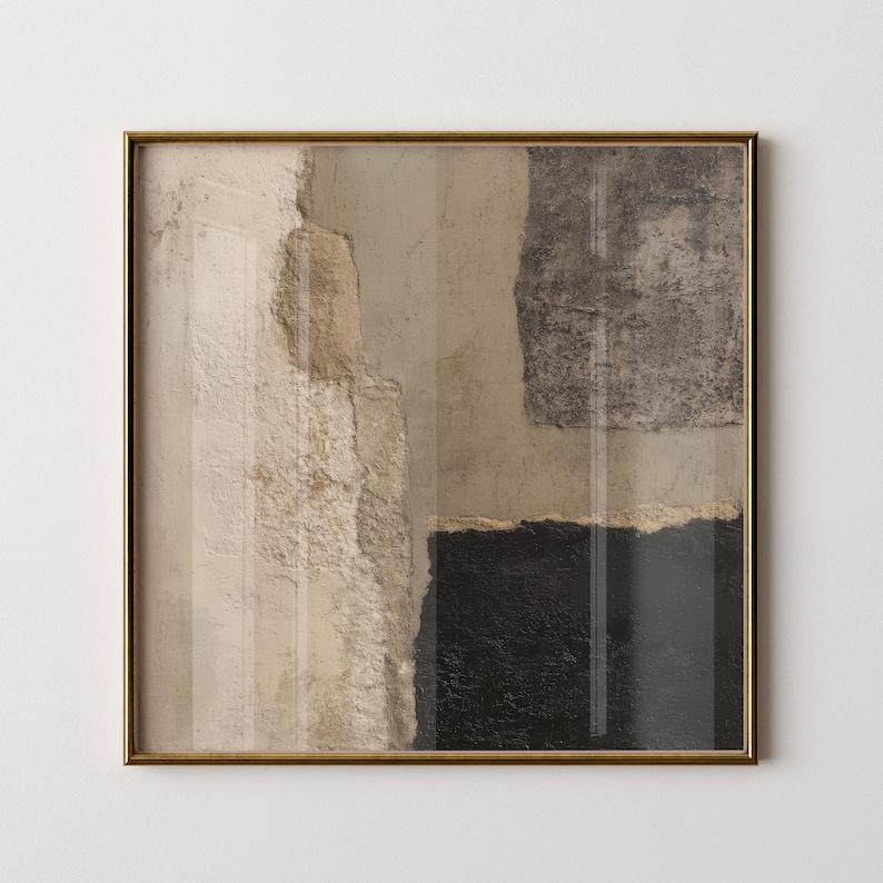 Textured Wabi Sabi Wall Art | Beige Minimalist Print | Neutral Abstract ...
