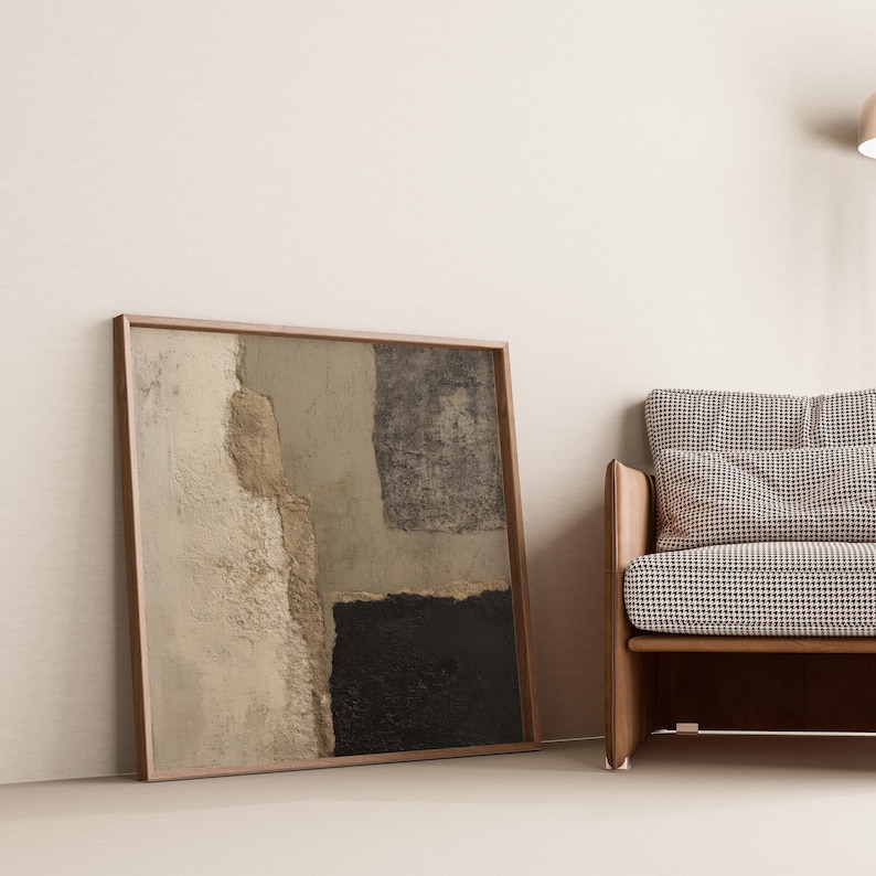 Textured Wabi Sabi Wall Art | Beige Minimalist Print | Neutral Abstract ...
