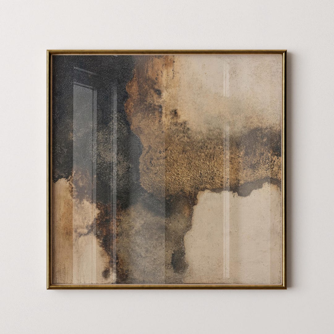 Earthy Abstract Wabi Sabi Wall Art. Modern Japandi Neutral Minimalist ...