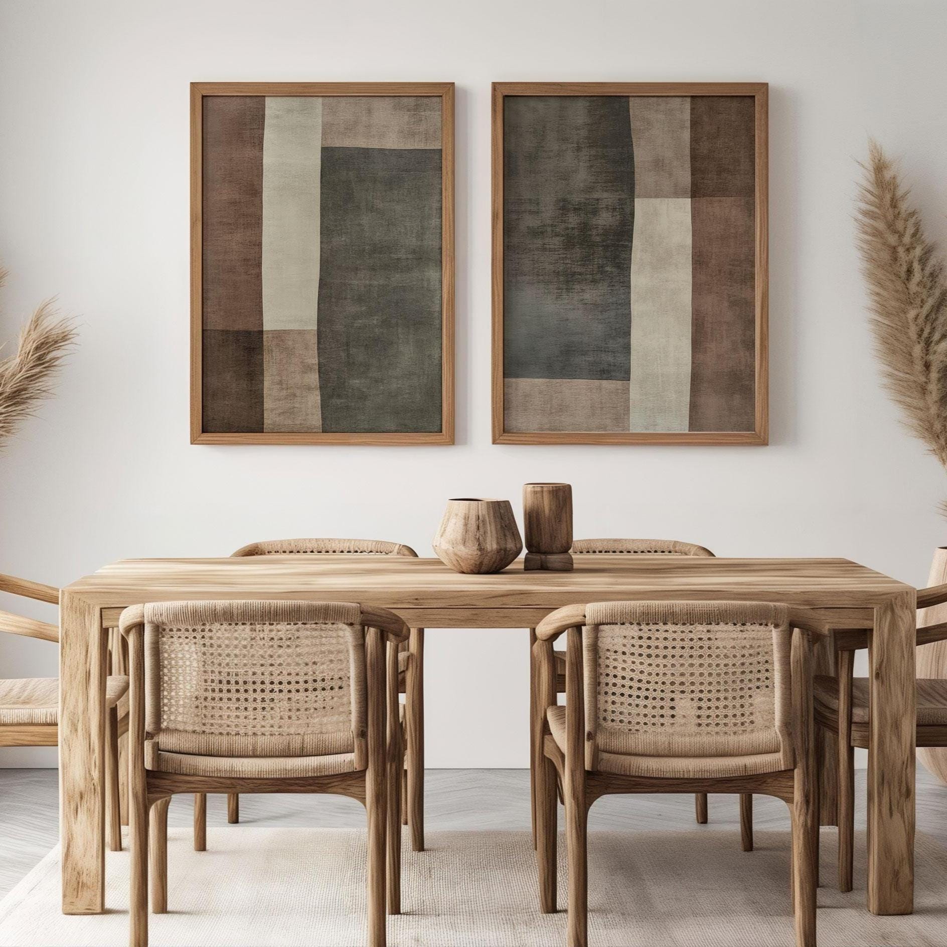 Wabi Sabi Wall Art, Set of 2, Neutral Print, Japandi Design, Minimalist ...