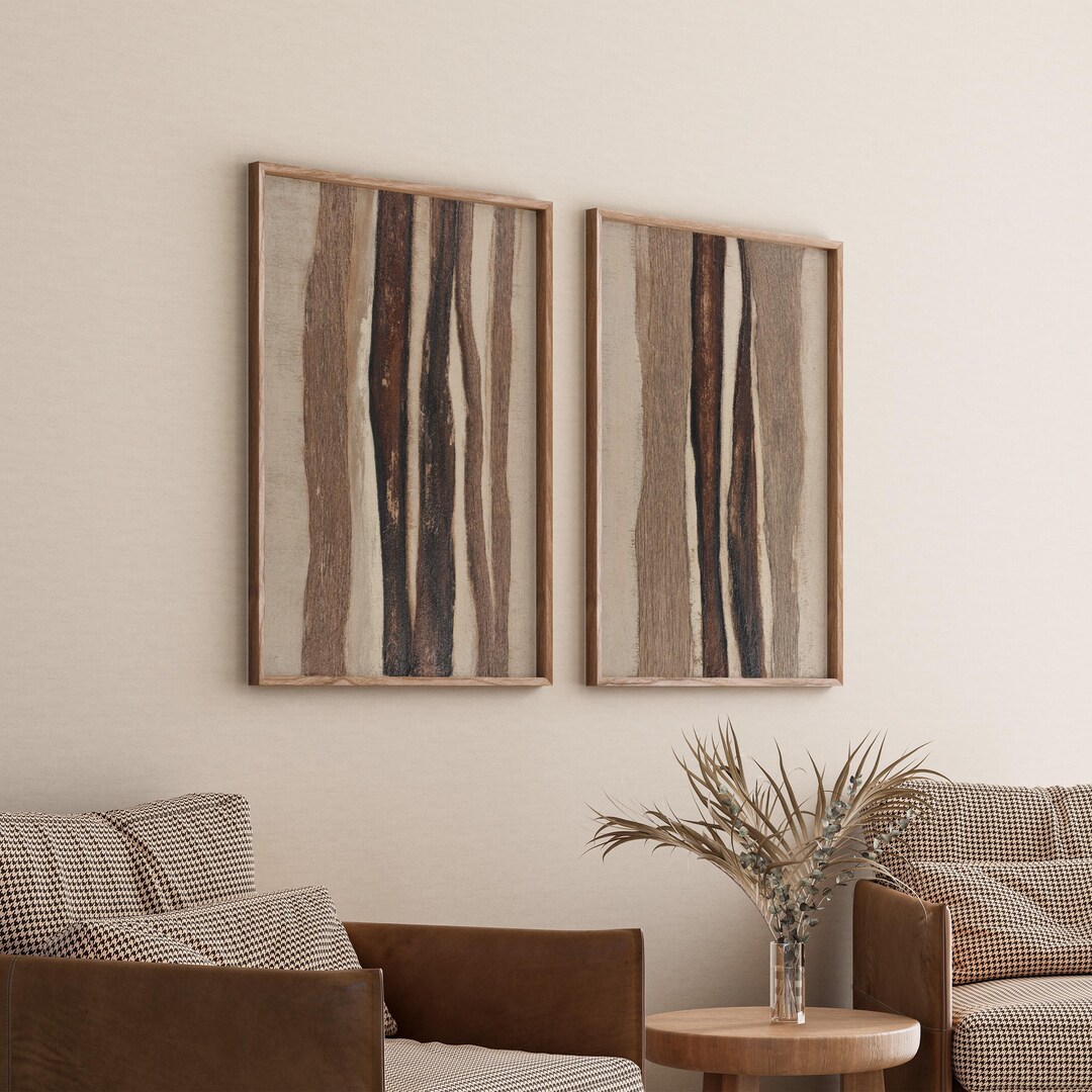 Neutral Textured Wabi Sabi Wall Art Set. Beige Modern Japandi Printable ...