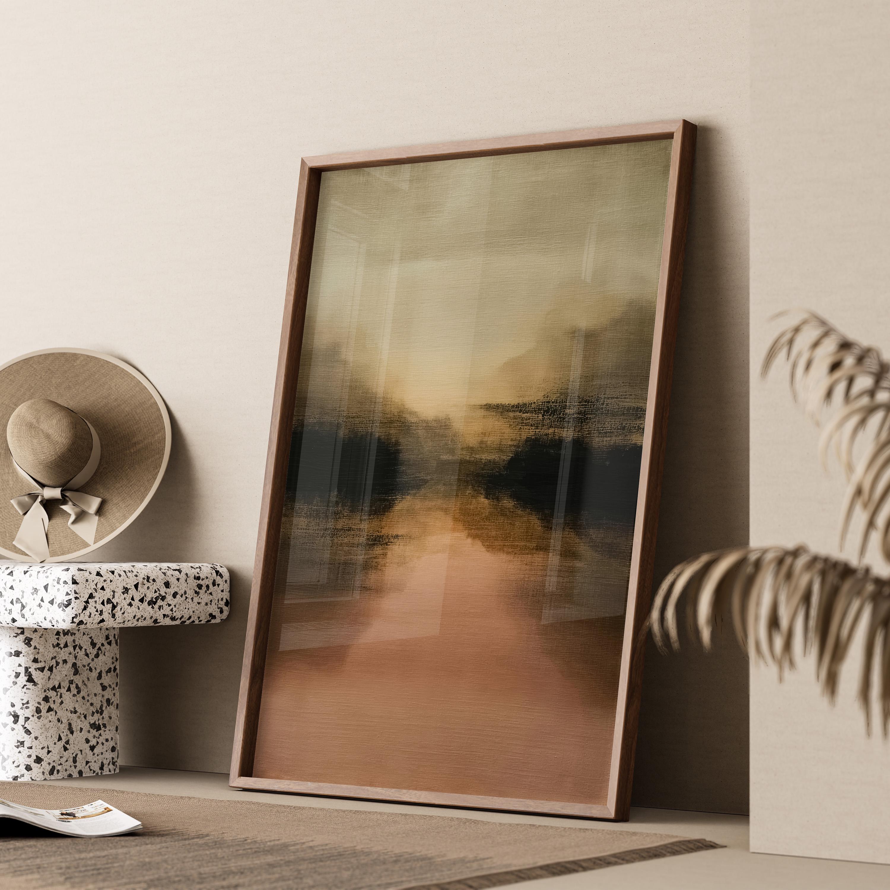 Wabi Sabi Landscape Art Print | Neutral Japandi Wall Decor (digital ...