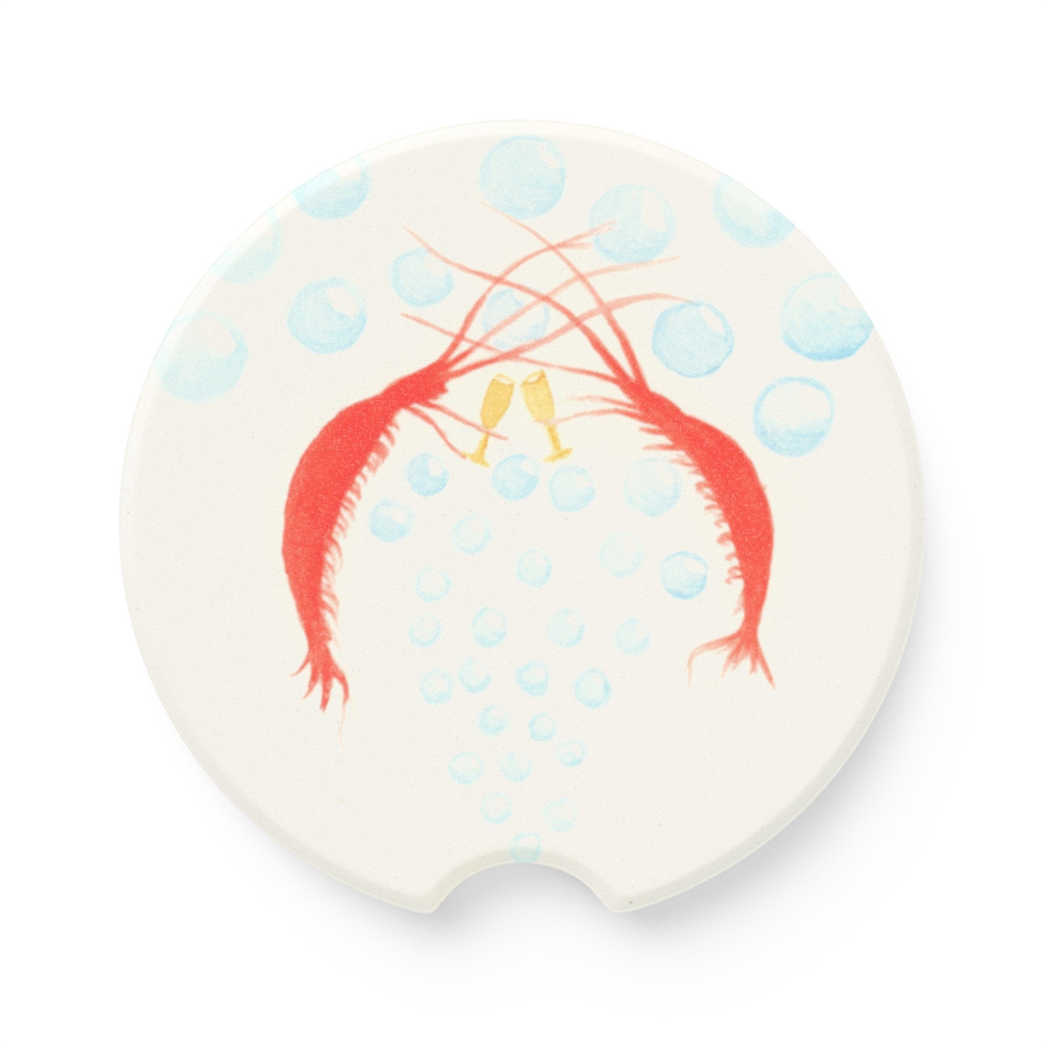 Shrimp Toast Soapstone Car Coasters (Set of 2)